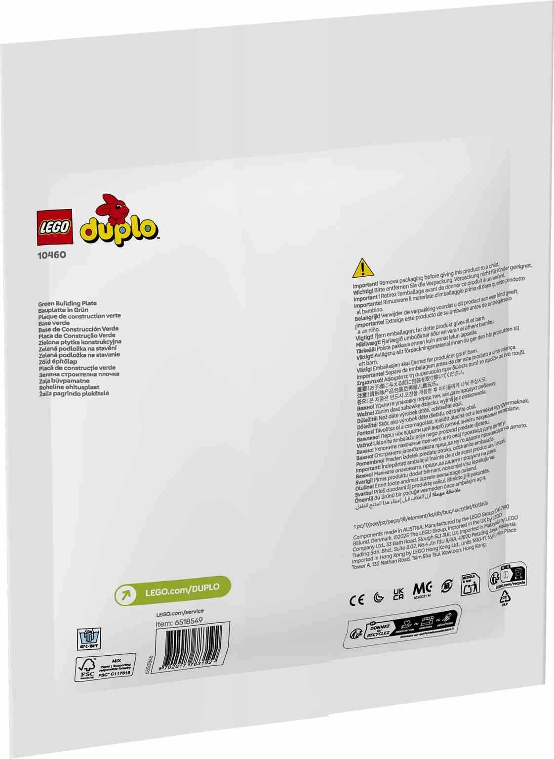 LEGO DUPLO | Base de Construcción Verde - 10460