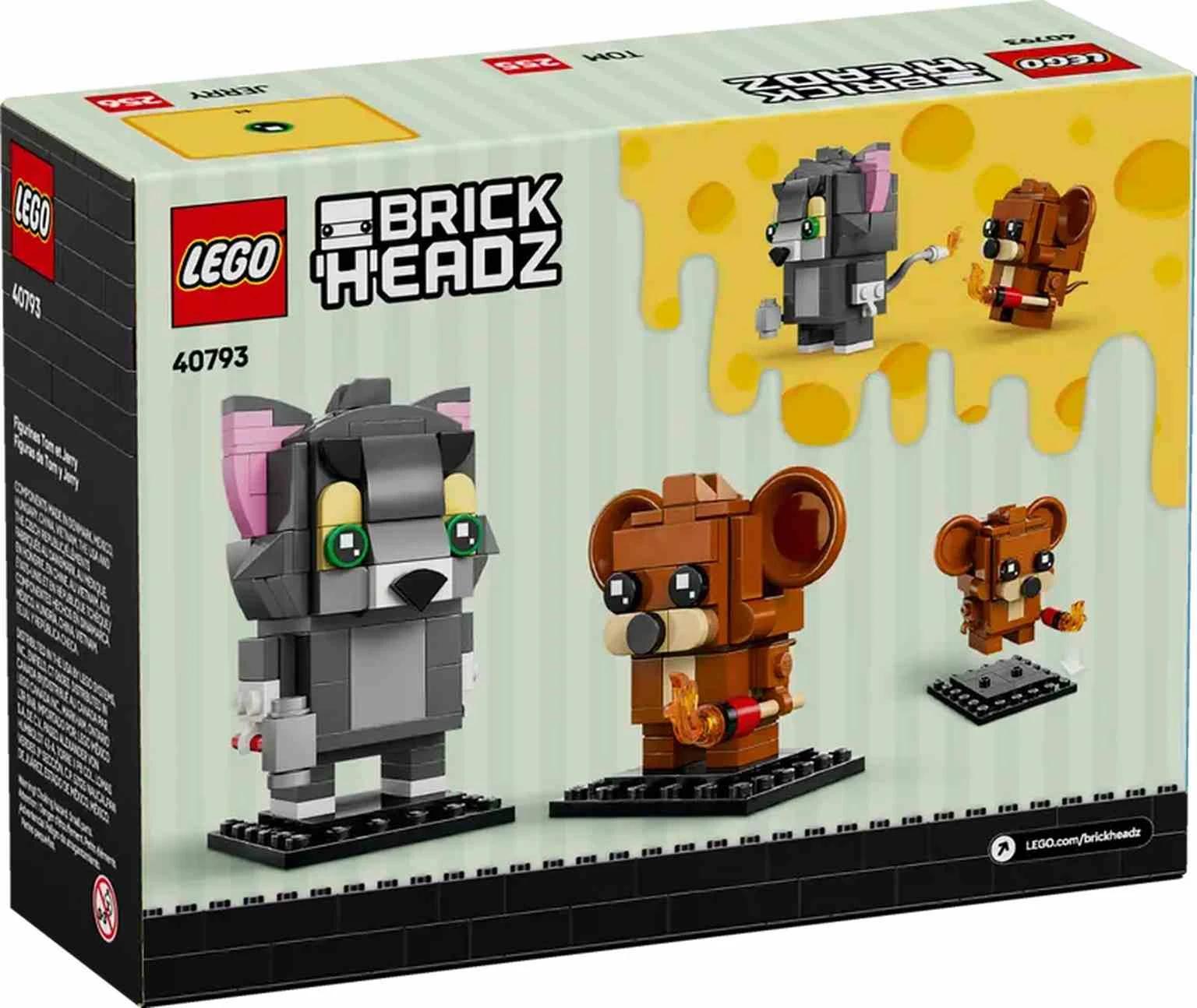 LEGO BRICK HEADZ | Figuras de Tom y Jerry - 40793