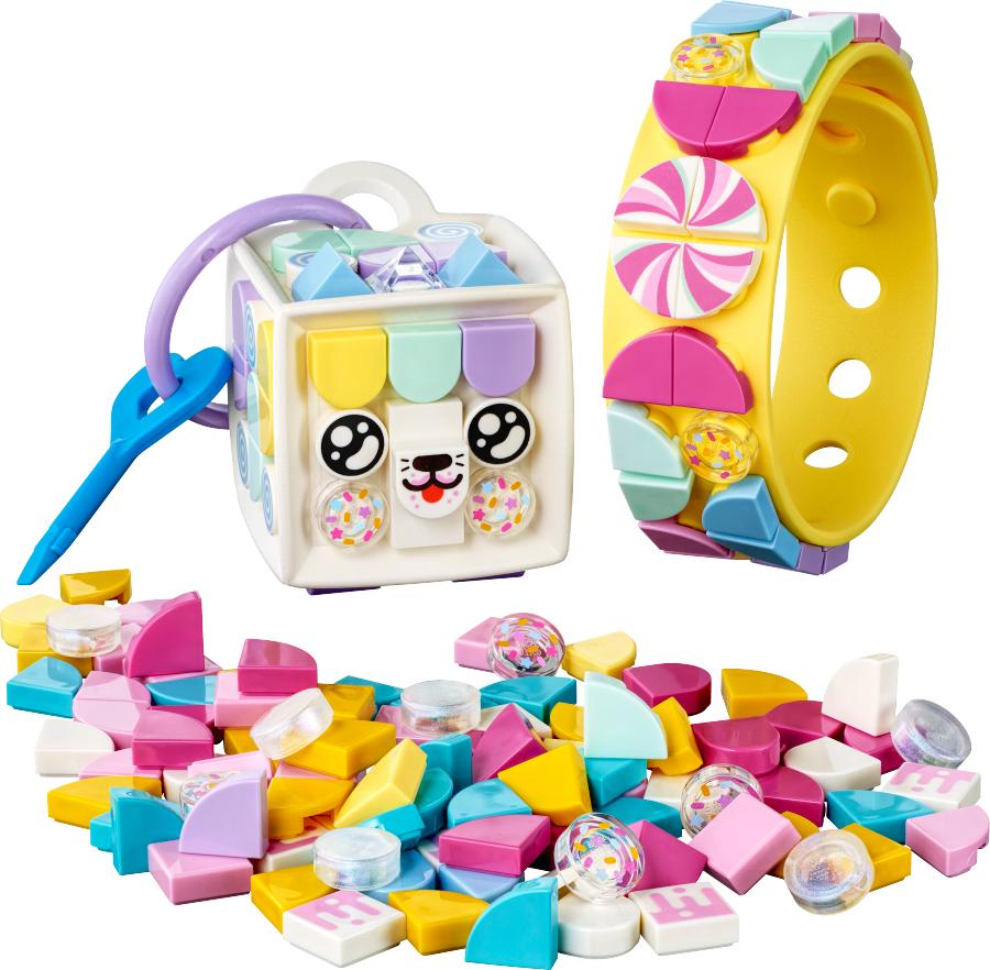 Lego Dots Pulsera y Adorno para Mochila Gatito Goloso 41944
