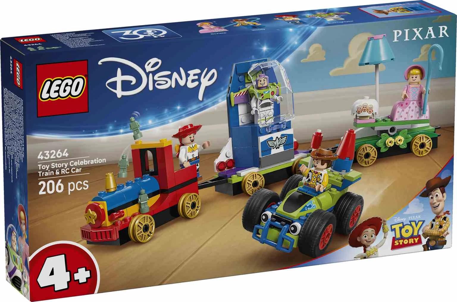 LEGO Disney | Tren de Celebración de Toy Story y Coche RC - 43264