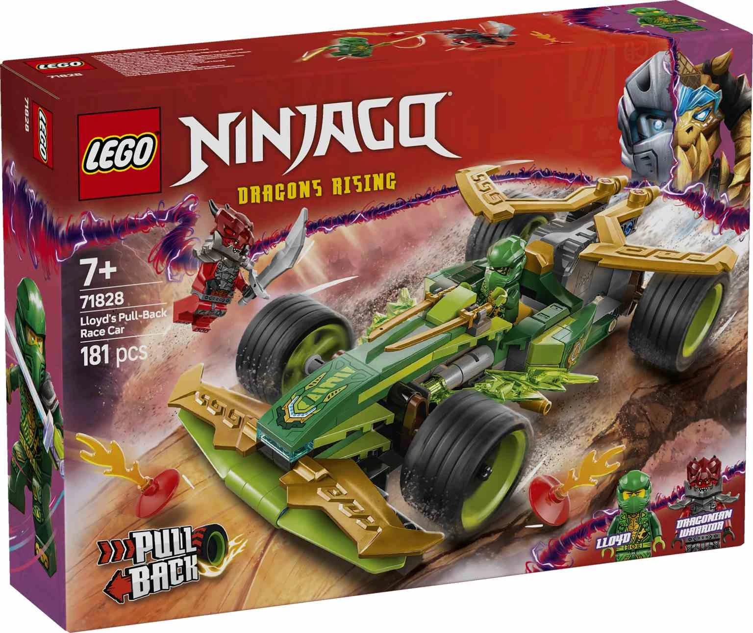 LEGO Ninjago | Coche de Carreras con Motor de Carga Manual de Lloyd - 71828