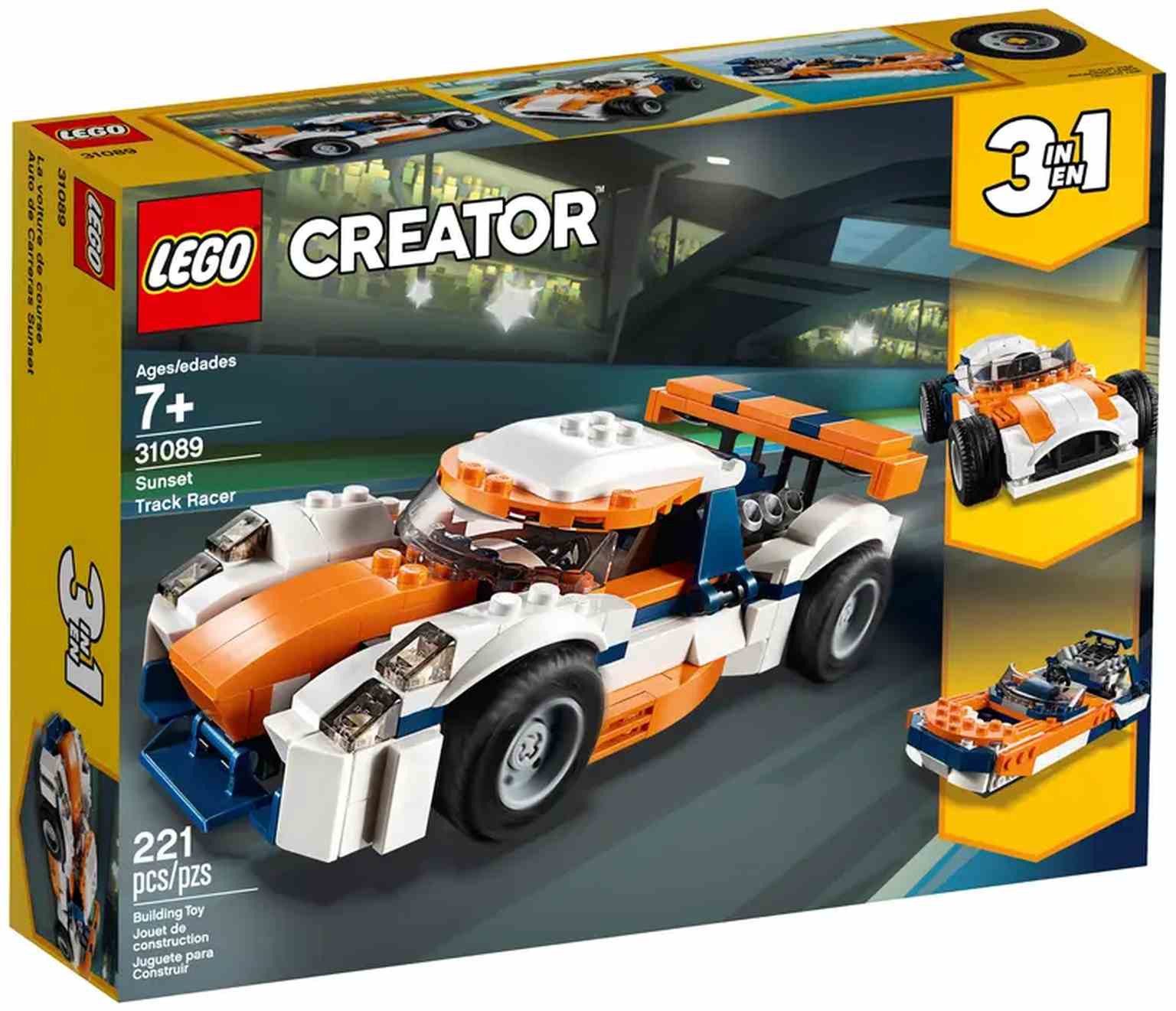 LEGO CREATOR 3 en 1 | Deportivo de Competición Sunset 31089
