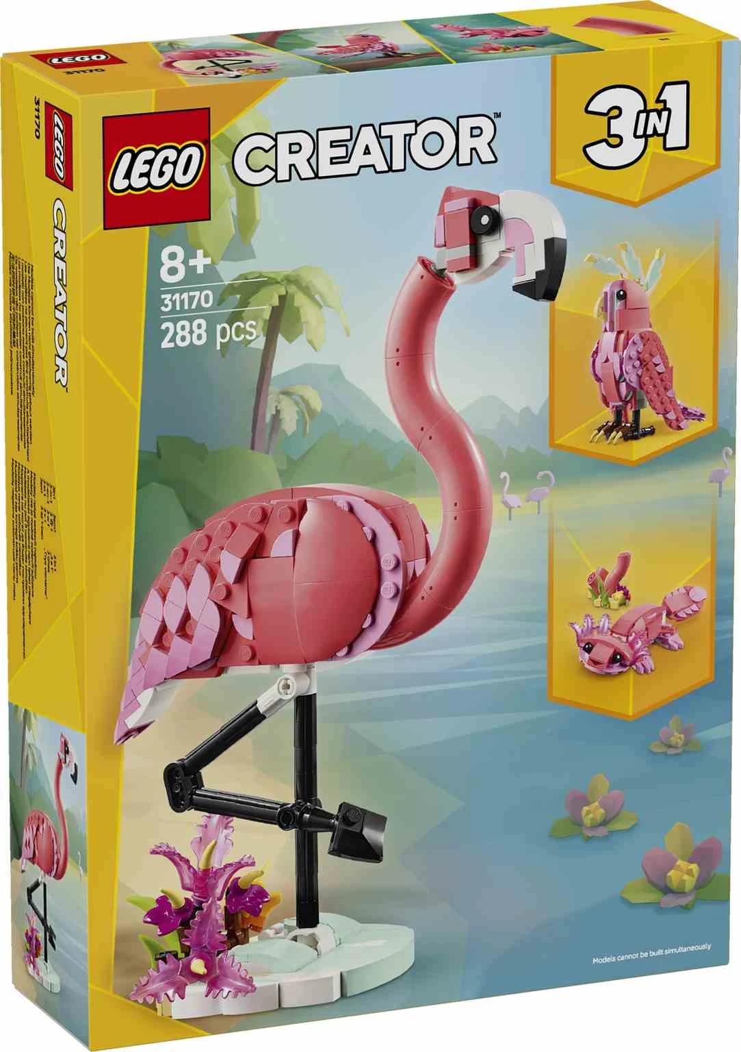 LEGO CREATOR 3en1 | Fauna Salvaje: Flamenco Rosa - 31170