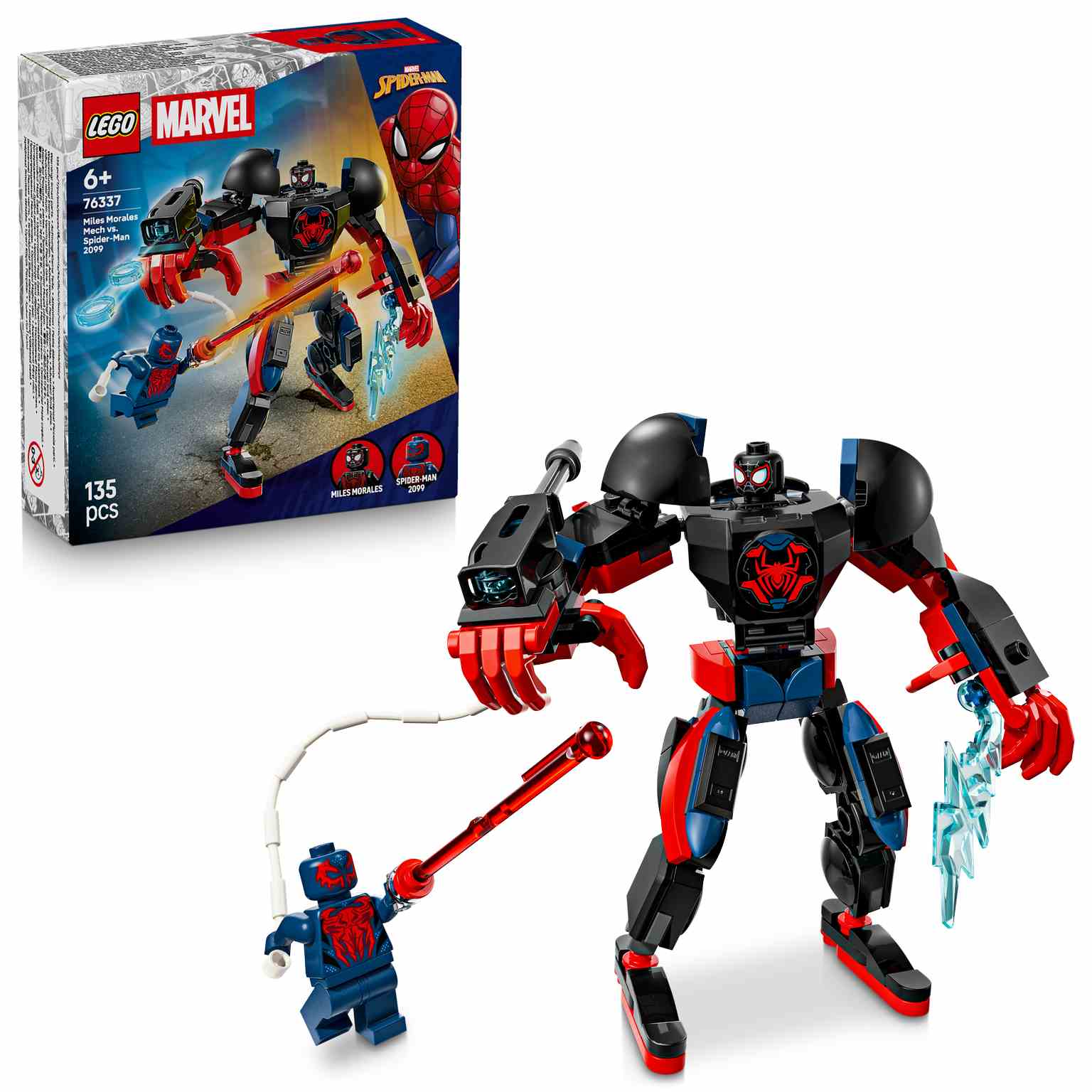LEGO MARVEL | Armadura Robótica de Miles Morales vs. Spider-Man 2099 - 76337