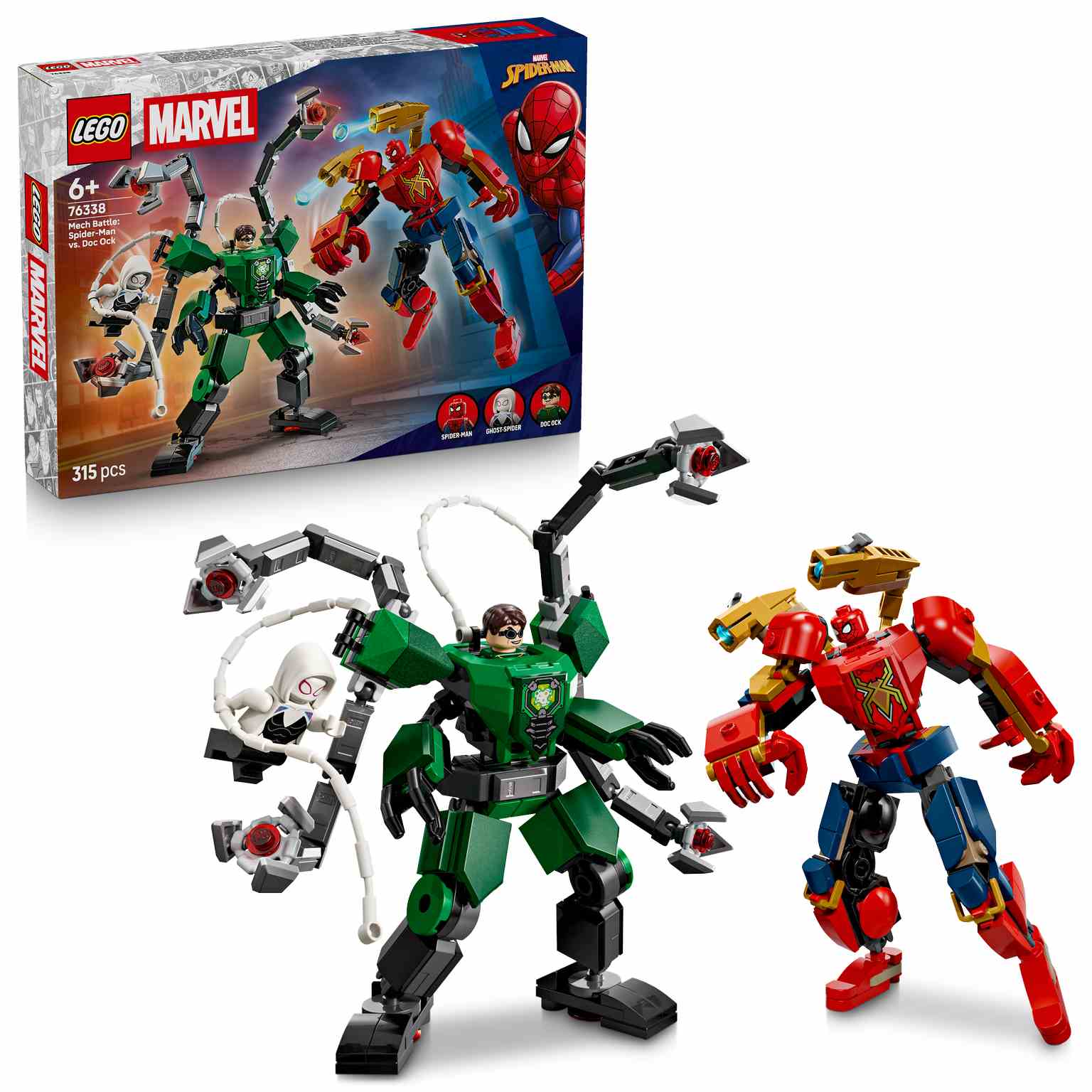 LEGO MARVEL | Batalla de Armaduras Robóticas: Spider-Man vs. Doc Ock - 76338