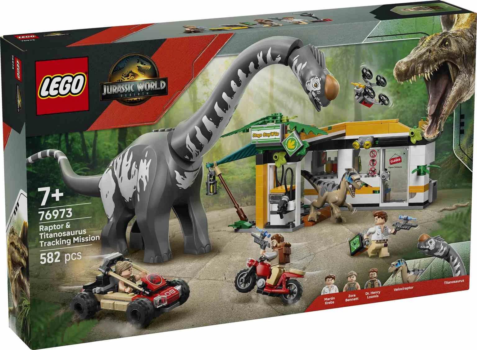 LEGO Jurassic World | Misión de Seguimiento: Raptor y Titanosaurus- 76973