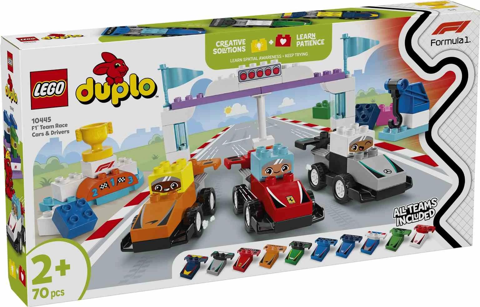 LEGO DUPLO | Coches de Carreras y Pilotos del Equipo de F1 - 10445
