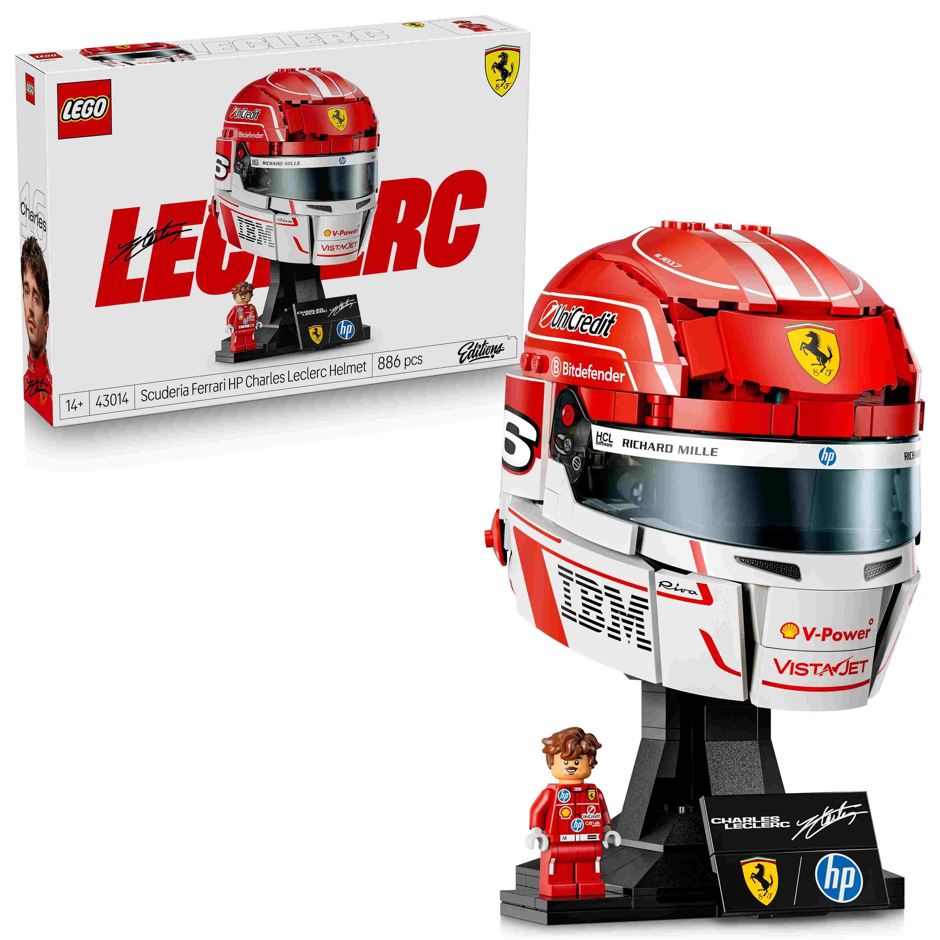LEGO Editions | Scuderia Ferrari HP: Casco de Charles Leclerc 43014