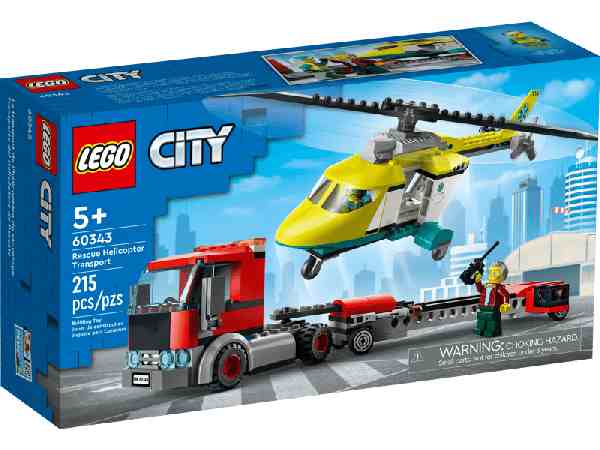 Lego City Transporte del Helicóptero de Rescate 60343