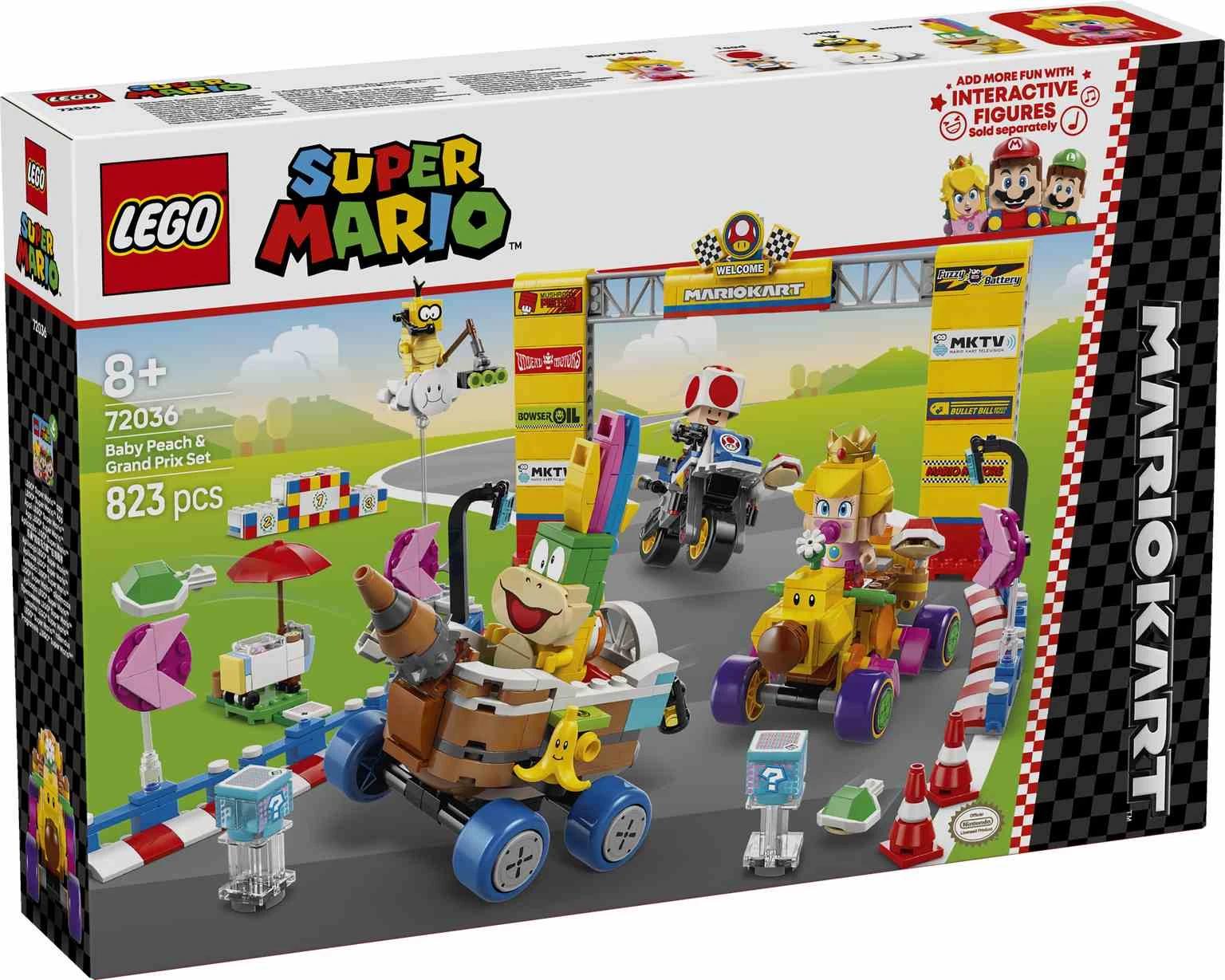 LEGO Super Mario | Mario Kart: Set Bebé Peach y Grand Prix - 72036