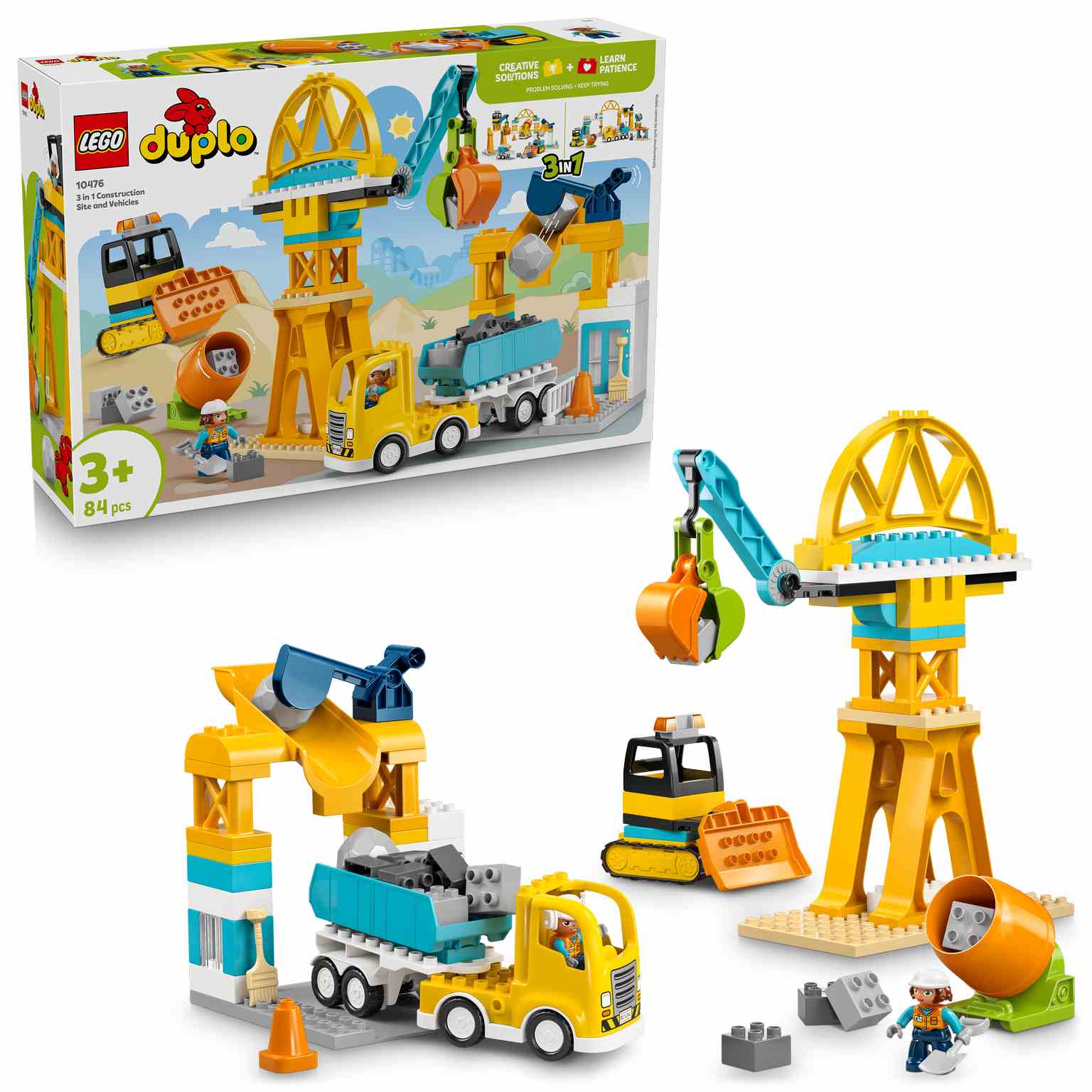 LEGO DUPLO | Obra y Vehículos de Construcción “3 en 1” - 10476
