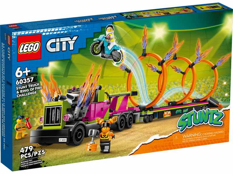 LEGO City Desafío Acrobático Camión y Anillos de Fuego 60357